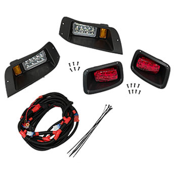 BuggiesUnlimited.com; 1994.5-13 EZGO TXT - GTW Adjustable LED Headlight and Taillight Kit