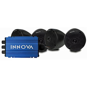 BuggiesUnlimited.com; INNOVA 4-Channel Mini Amp Stereo with Bluetooth and Speakers
