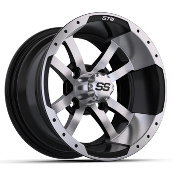 BuggiesUnlimited.com; GTW Storm Trooper Machined with Black Finish Wheel - 12 Inch