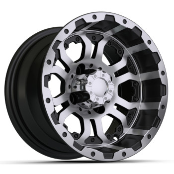 BuggiesUnlimited.com; GTW Omega Machined and Black Wheel - 12 Inch