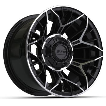 BuggiesUnlimited.com; GTW Stellar Black & Machined Wheel - 12 Inch