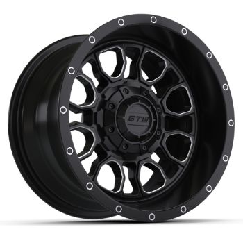 BuggiesUnlimited.com; GTW Volt Black & Machined Wheel - 12 Inch
