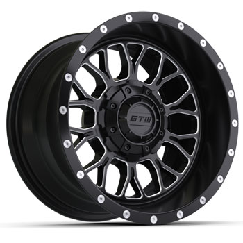 BuggiesUnlimited.com; GTW Helix Black & Machined Wheel - 12 Inch