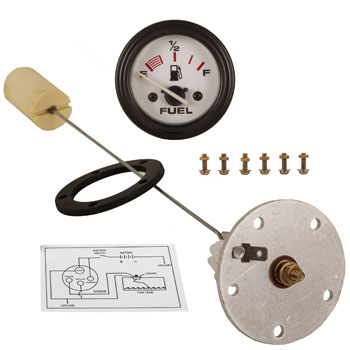BuggiesUnlimited.com; Reliance Fuel Sender and Meter White Kit