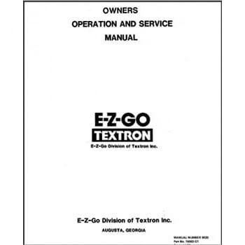 BuggiesUnlimited.com; 1996-99 EZGO TXT - OEM Service Manual
