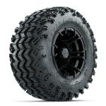 GTW Spyder Matte Black 10 in Wheels with 20x10-10 Sahara Classic All Terrain Tires – Set of 4