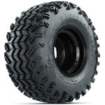 GTW Steel Matte Black 3:5 Offset 10 in Wheels with 22 in Sahara Classic All-Terrain Tires - Set of 4