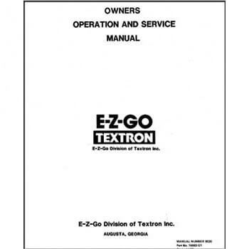 BuggiesUnlimited.com; 1997-98 EZGO TXT - OEM Service Manual