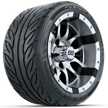 BuggiesUnlimited.com; GTW Diesel 12 in Wheels with 215/ 40-R12 Fusion GTR Street Tires - Set of 4