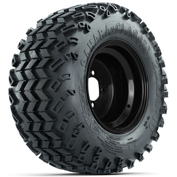 BuggiesUnlimited.com; GTW Steel Black 10 in Wheels with 20x10-10 Sahara Classic All Terrain Tires - Set of 4