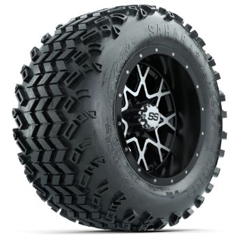 BuggiesUnlimited.com; GTW Vortex 12 in Wheels with 22x11-12 Sahara Classic All-Terrain Tires - Set of 4