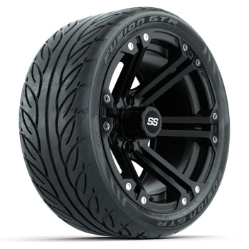 BuggiesUnlimited.com; GTW Specter Matte Black 14 in Wheels with 205/ 40-R14 Fusion GTR street Tires - Set of 4