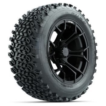 BuggiesUnlimited.com; GTW Spyder Matte Black 14 in Wheels Mounted on 23 in Duro Desert All-Terrain Tires - Set of 4