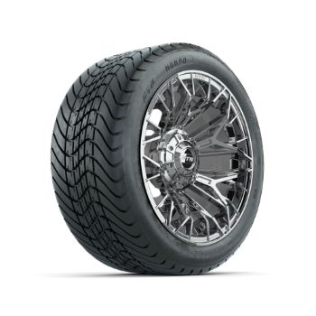 BuggiesUnlimited.com; GTW Stellar Chrome 14 in Wheels with 225/ 30-14 Mamba Street Tire - Set of 4