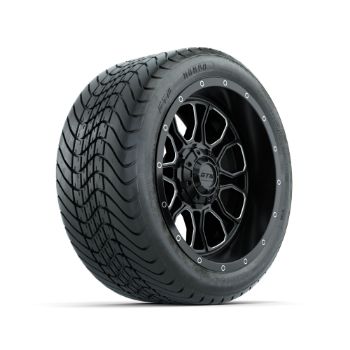 BuggiesUnlimited.com; GTW Volt Machined & Black 14 in Wheels with 225/ 30-14 Mamba Street Tire - Set of 4