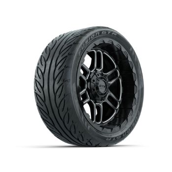 BuggiesUnlimited.com; GTW Titan Machined & Black 14 in Wheels with 205/ 40-R14 Fusion GTR Street Tires - Set of 4