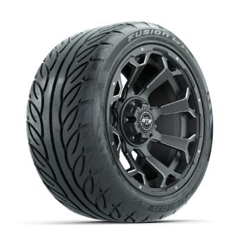 BuggiesUnlimited.com; GTW Raven Off-Road Matte Grey 14 in Wheels with 225/ 40-R14 Fusion GTR Street Tires – Set of 4