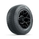 GTW Stellar Machined & Black 12 in Wheels with 215/ 50-R12 Fusion S/ R Street Tires - Set of 4