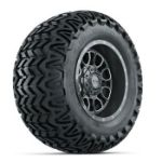 GTW Volt Gunmetal 12 in Wheels with 23x10.5-12 Predator All-Terrain Tires - Set of 4