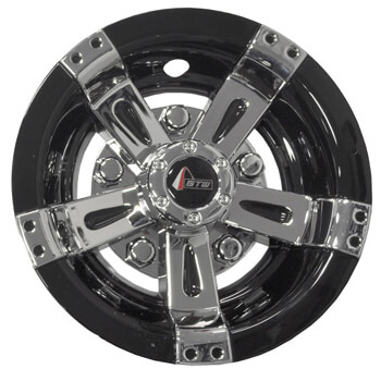BuggiesUnlimited.com; GTW Maverick Chrome and Black Wheel Cover - 8 Inch