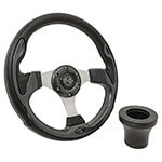 1994.5-Up EZGO - GTW Carbon Fiber Rally Steering Wheel with Black Adaptor