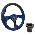 1994.5-Up EZGO - GTW Blue Rally Steering Wheel with Black Adaptor