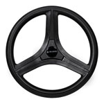 Gussi Italia&reg; Brenta Black/ Carbon Fiber Steering Wheel for E-Z-GO