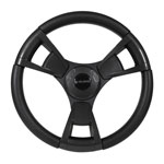 Gussi Italia&reg; Model 13 Black/ Carbon Fiber Steering Wheel For Club Car DS