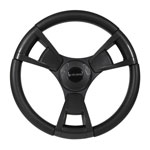Gussi Italia&reg; Model 13 Black/ Carbon Fiber  Steering Wheel For E-Z-GO