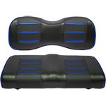GTW Mach Series Rear Seats - Buggies Unlimited Blue and Carbon Prism Seat Cover
