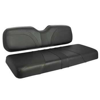 BuggiesUnlimited.com; 2000.5-Up Club Car DS - Red Dot Blade Black Trexx and Carbon Front Seat Cover