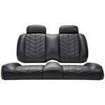 Aviator Black Front Seat Cushions for EZGO TXT, RXV, & MadJax XSeries