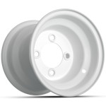 Centered Steel White Wheel - 8x7 Inch