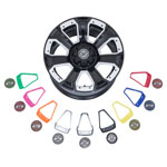 14 inch GTW Nemesis Black Wheel with Optional Color Inserts (3:4 Offset)