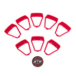Set of 8 GTW Nemesis Wheel Red Inserts - 12 Inch