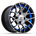 GTW Pursuit Machined and Blue Wheel - 12 Inch