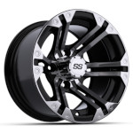 GTW Specter Machined and Black Wheel - 12 Inch