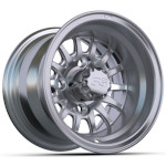 GTW Medusa Machined and Silver Wheel - 10 Inch