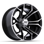GTW Spyder Black with Machined Accent Wheel - 12 Inch
