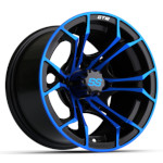 GTW Spyder Black with Blue Accent Wheel - 12 Inch