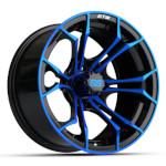 GTW Spyder Black with Blue Accents Wheel - 14 Inch