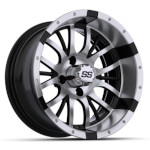 GTW Diesel Machined Silver and Black Wheel - 14 Inch