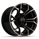 GTW Spyder Matte Black with Bronze Accents Wheel - 12 Inch
