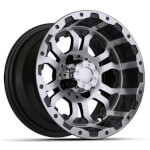 GTW Omega Machined and Black Wheel - 12 Inch