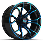 GTW Spyder Black with Blue Wheel - 15 inch