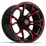 GTW Spyder Black with Red Wheel - 15 inch