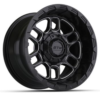 BuggiesUnlimited.com; GTW Titan Black & Machined Wheel - 12 Inch