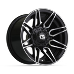 GTW&reg; Stealth Gloss Black/ Machined Wheel - 12 Inch