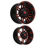 GTW Stealth Gloss Black with Red Face Wheel