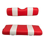 E-Z-GO Medalist /  TXT Red and White Seat Cushion Set (Fits 1994-2013)